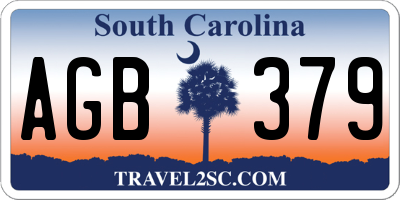 SC license plate AGB379