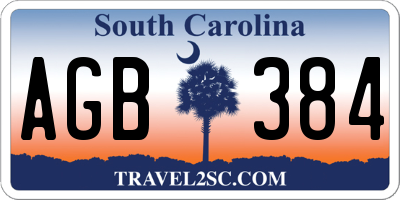 SC license plate AGB384