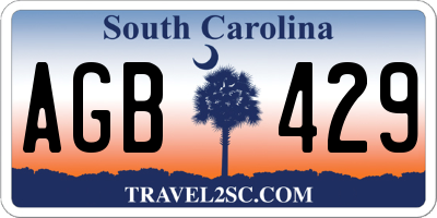 SC license plate AGB429
