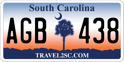 SC license plate AGB438