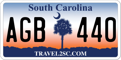 SC license plate AGB440