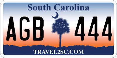 SC license plate AGB444