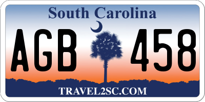 SC license plate AGB458