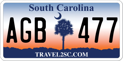 SC license plate AGB477
