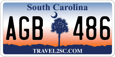 SC license plate AGB486