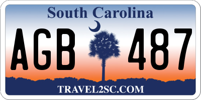 SC license plate AGB487