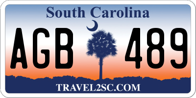 SC license plate AGB489