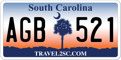 SC license plate AGB521