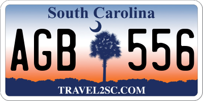 SC license plate AGB556
