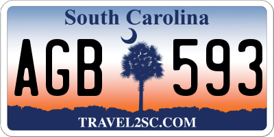 SC license plate AGB593
