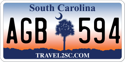 SC license plate AGB594