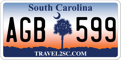 SC license plate AGB599