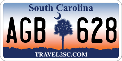 SC license plate AGB628