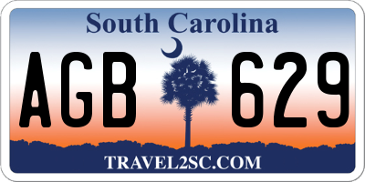 SC license plate AGB629