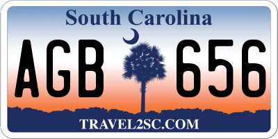 SC license plate AGB656