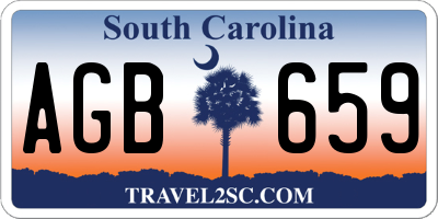 SC license plate AGB659