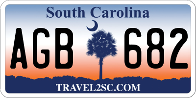 SC license plate AGB682