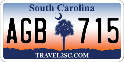 SC license plate AGB715