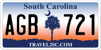 SC license plate AGB721