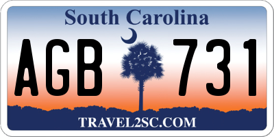 SC license plate AGB731