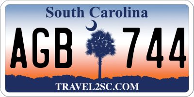 SC license plate AGB744