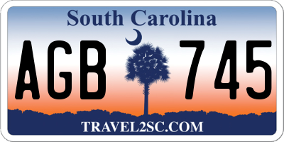 SC license plate AGB745