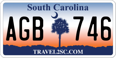 SC license plate AGB746