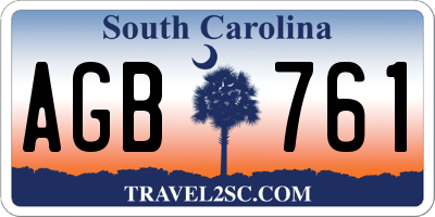 SC license plate AGB761