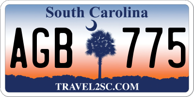 SC license plate AGB775