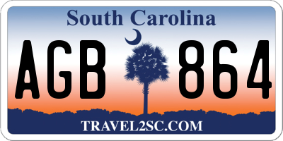 SC license plate AGB864