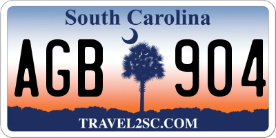 SC license plate AGB904