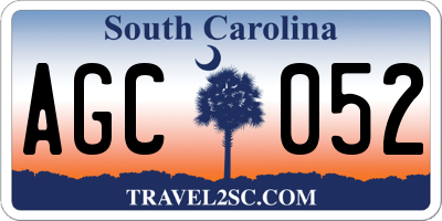 SC license plate AGC052