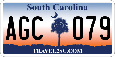 SC license plate AGC079