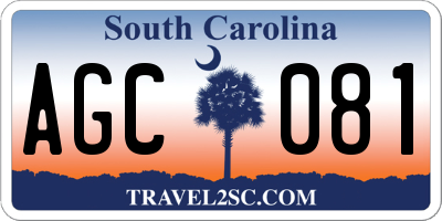 SC license plate AGC081