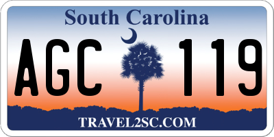SC license plate AGC119