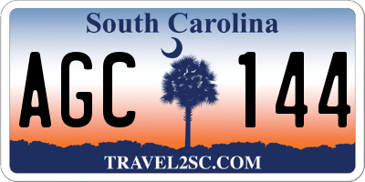 SC license plate AGC144