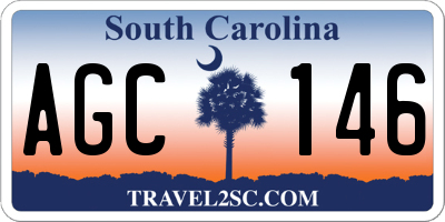 SC license plate AGC146