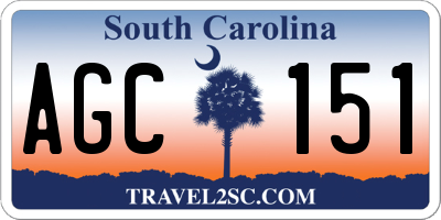 SC license plate AGC151