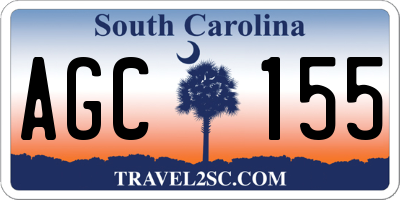 SC license plate AGC155