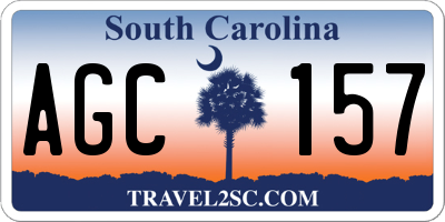 SC license plate AGC157