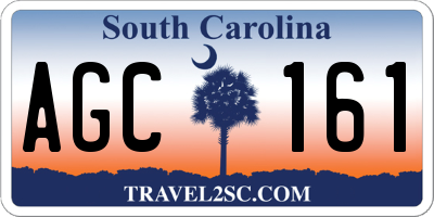 SC license plate AGC161