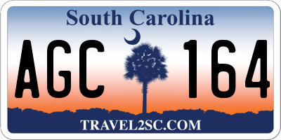 SC license plate AGC164