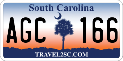 SC license plate AGC166