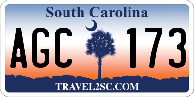 SC license plate AGC173