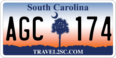SC license plate AGC174