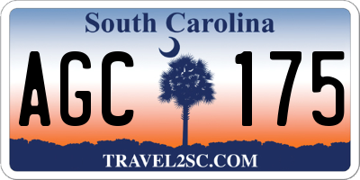 SC license plate AGC175