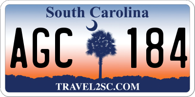 SC license plate AGC184