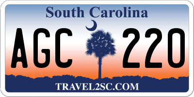 SC license plate AGC220