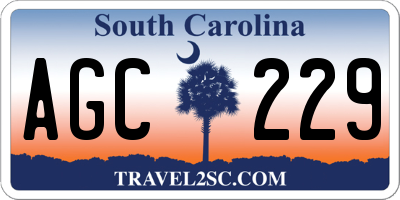 SC license plate AGC229