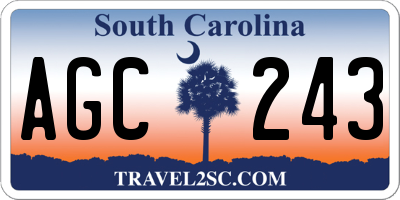 SC license plate AGC243